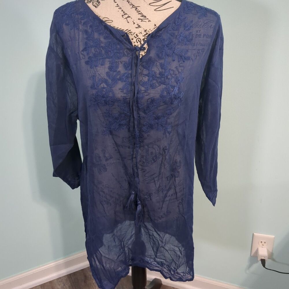 Tybee island clothing company Erica cover up blue small new with tags